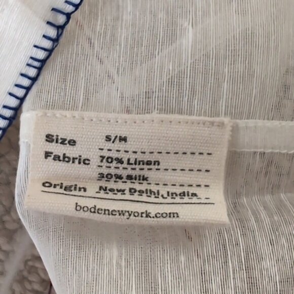 Bode NWT Sheer Pagoda Shirt Silk Linen Men's S/M - Picture 11 of 11
